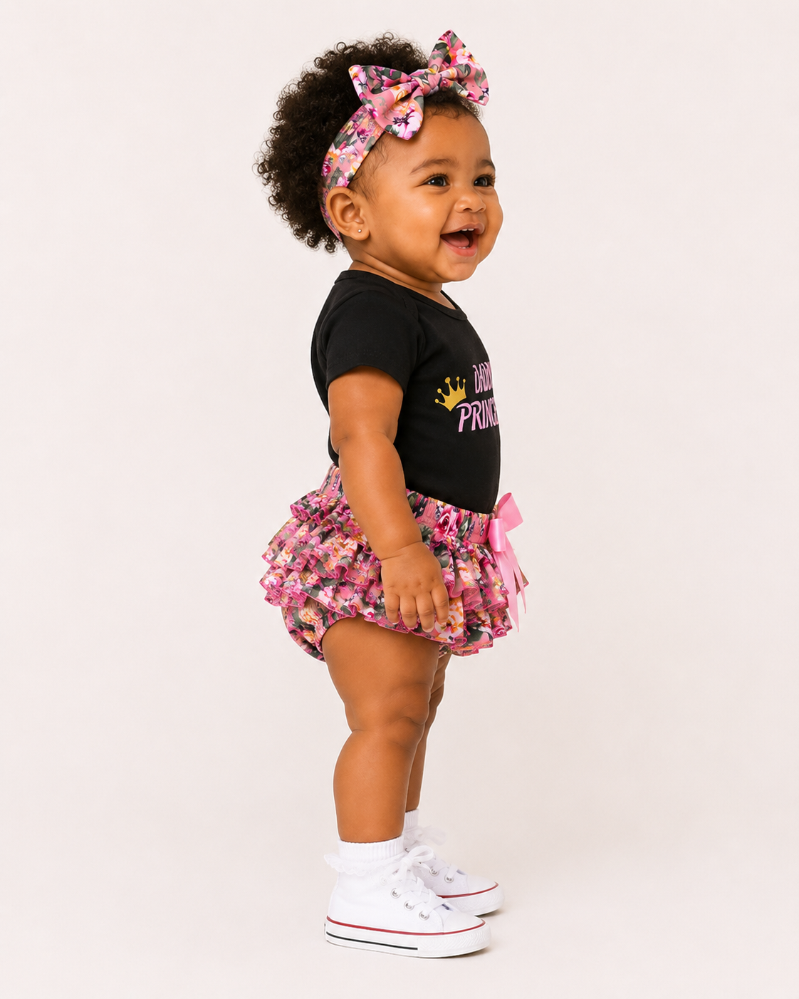 Daddy’s Princess Floral 3-Piece Baby Outfit Set