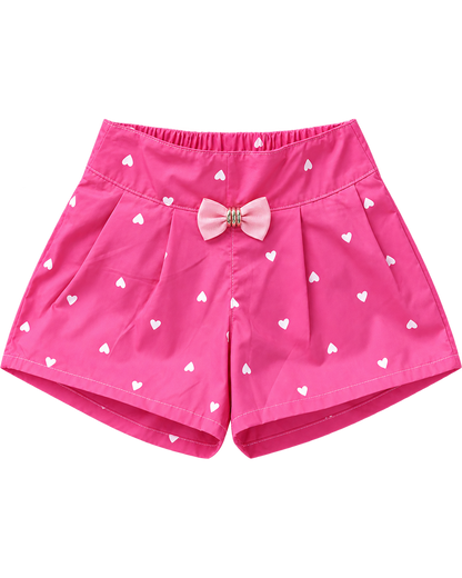 Girls Bow Pattern Shorts