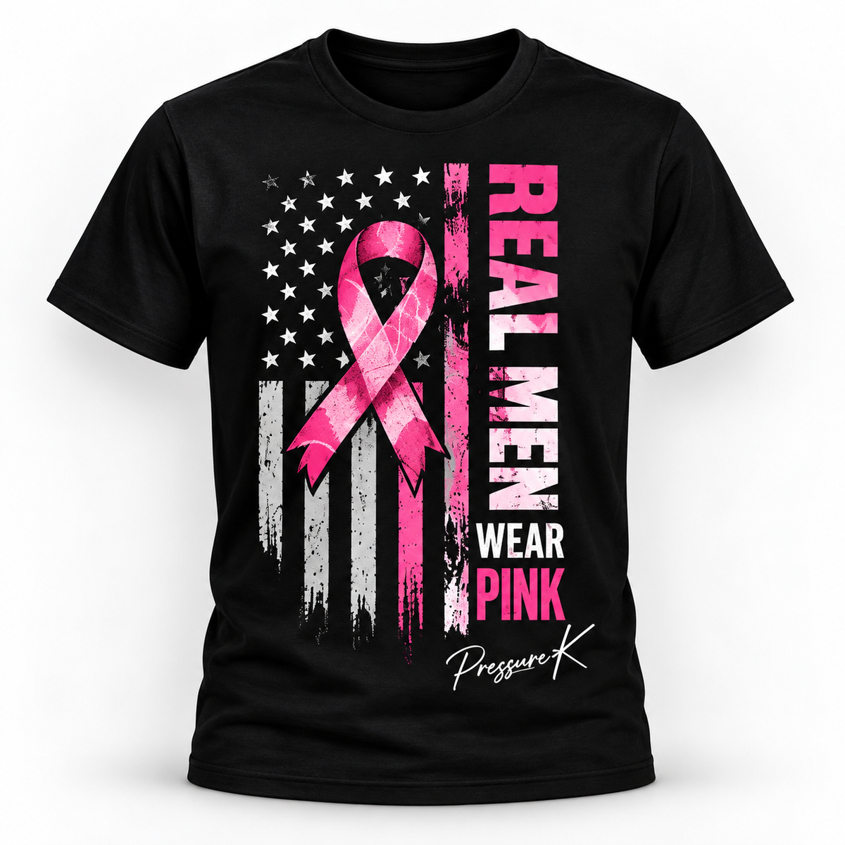 Real Men Wear Pink Breast Cancer Awareness T-Shirt