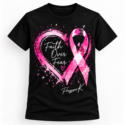 Faith Over Fear Breast Cancer Awareness T-Shirt