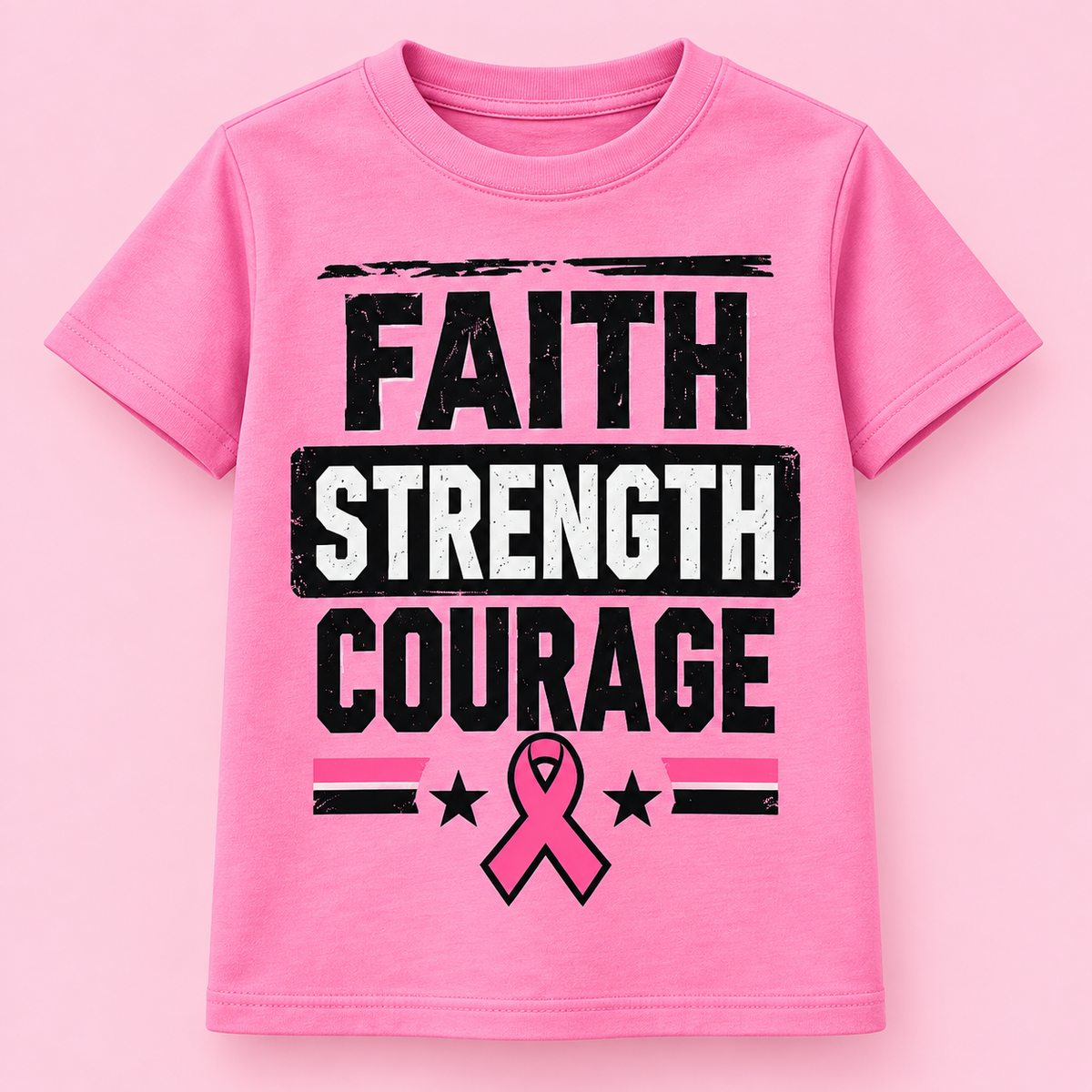 Faith Strength Courage Youth T-Shirt