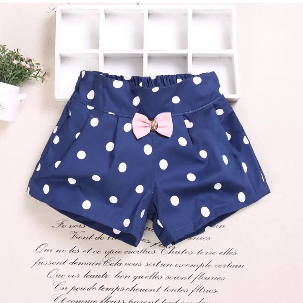 Little Girls Polka Heart Shorts