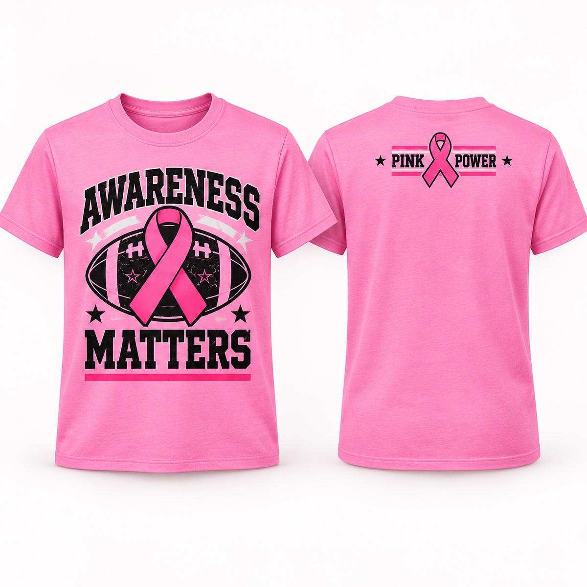 Awareness Matters Pink Power Front & Back Youth T-Shirt