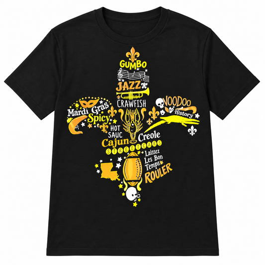 Mardi Gras Gumbo Jazz Crawfish Shirt