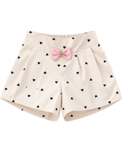 Girls Bow Pattern Shorts