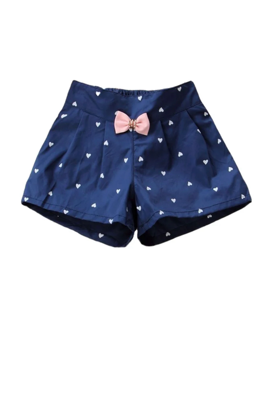 Little Girls Polka Heart Shorts